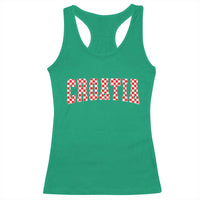 Vintage Croatia Racerback Tank Top Retro Varsity Hrvatska Flag Zagreb Croatian