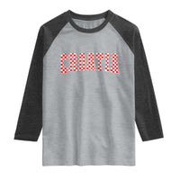 Vintage Croatia Raglan Shirt Retro Varsity Hrvatska Flag Zagreb Croatian