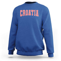 Vintage Croatia Sweatshirt Retro Varsity Hrvatska Flag Zagreb Croatian