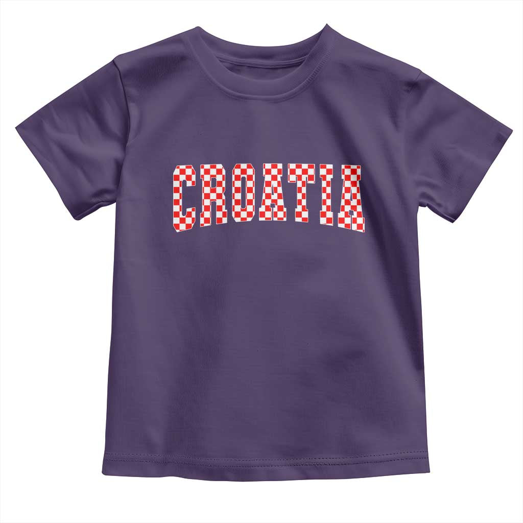 Vintage Croatia Toddler T Shirt Retro Varsity Hrvatska Flag Zagreb Croatian