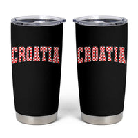 Vintage Croatia Tumbler Cup Retro Varsity Hrvatska Flag Zagreb Croatian