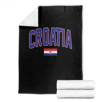 Croatia Flag Throw Blanket Vintage Hrvatska Flag Zagreb Croatian Jersey Retro
