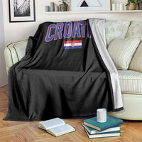Croatia Flag Throw Blanket Vintage Hrvatska Flag Zagreb Croatian Jersey Retro