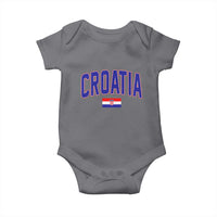 Croatia Flag Baby Onesie Vintage Hrvatska Flag Zagreb Croatian Jersey Retro