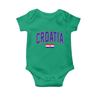 Croatia Flag Baby Onesie Vintage Hrvatska Flag Zagreb Croatian Jersey Retro