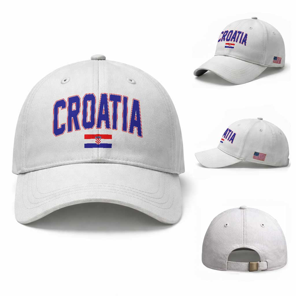 Croatia Flag Baseball Cap Vintage Hrvatska Flag Zagreb Croatian Jersey Retro