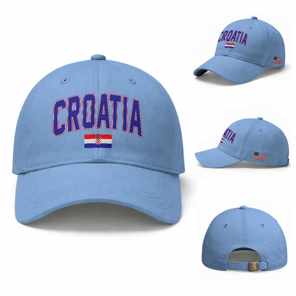 Croatia Flag Baseball Cap Vintage Hrvatska Flag Zagreb Croatian Jersey Retro