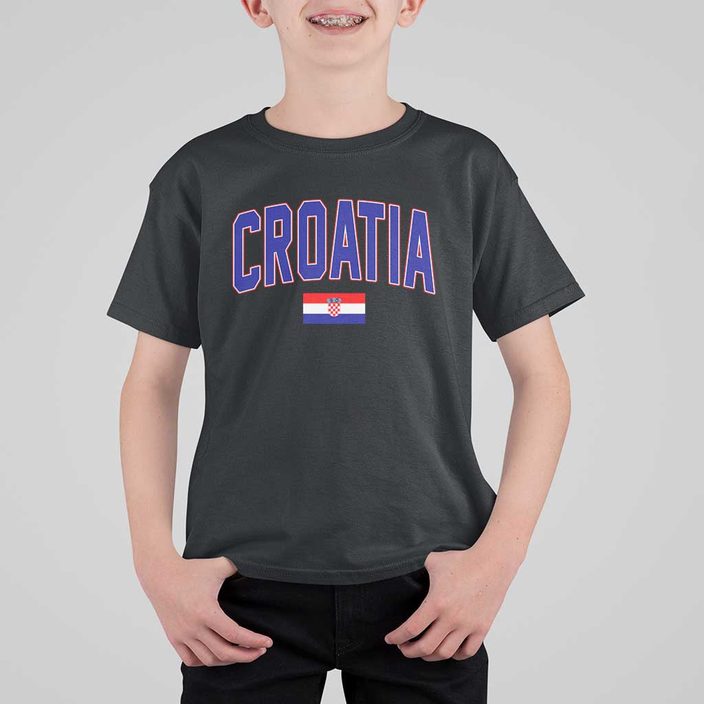 Croatia Flag T Shirt For Kid Vintage Hrvatska Flag Zagreb Croatian Jersey Retro