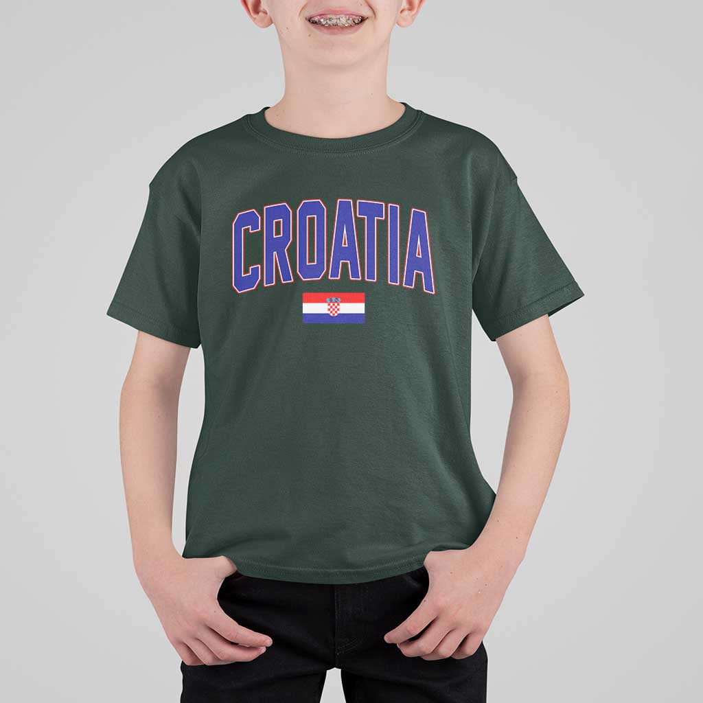 Croatia Flag T Shirt For Kid Vintage Hrvatska Flag Zagreb Croatian Jersey Retro
