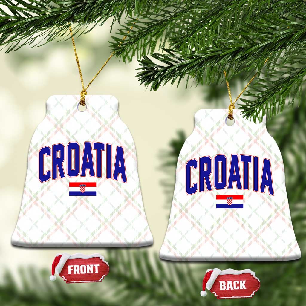 Croatia Flag Ceramic Ornament Vintage Hrvatska Flag Zagreb Croatian Jersey Retro