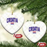 Croatia Flag Ceramic Ornament Vintage Hrvatska Flag Zagreb Croatian Jersey Retro