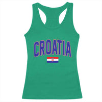 Croatia Flag Racerback Tank Top Vintage Hrvatska Flag Zagreb Croatian Jersey Retro