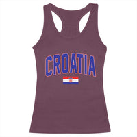 Croatia Flag Racerback Tank Top Vintage Hrvatska Flag Zagreb Croatian Jersey Retro