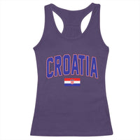 Croatia Flag Racerback Tank Top Vintage Hrvatska Flag Zagreb Croatian Jersey Retro