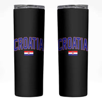 Croatia Flag Skinny Tumbler Vintage Hrvatska Flag Zagreb Croatian Jersey Retro