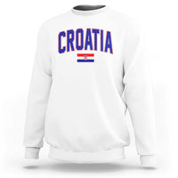 Croatia Flag Sweatshirt Vintage Hrvatska Flag Zagreb Croatian Jersey Retro