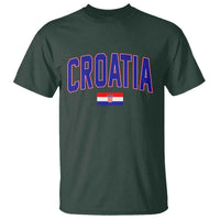 Croatia Flag T Shirt Vintage Hrvatska Flag Zagreb Croatian Jersey Retro