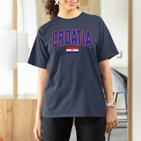 Croatia Flag T Shirt For Women Vintage Hrvatska Flag Zagreb Croatian Jersey Retro