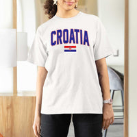 Croatia Flag T Shirt For Women Vintage Hrvatska Flag Zagreb Croatian Jersey Retro