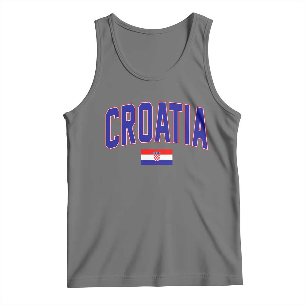 Croatia Flag Tank Top Vintage Hrvatska Flag Zagreb Croatian Jersey Retro