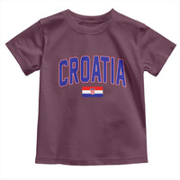 Croatia Flag Toddler T Shirt Vintage Hrvatska Flag Zagreb Croatian Jersey Retro