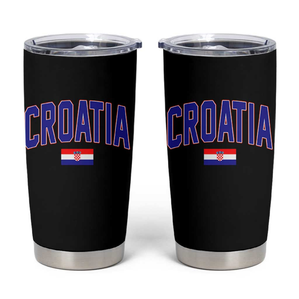 Croatia Flag Tumbler Cup Vintage Hrvatska Flag Zagreb Croatian Jersey Retro