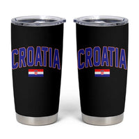 Croatia Flag Tumbler Cup Vintage Hrvatska Flag Zagreb Croatian Jersey Retro