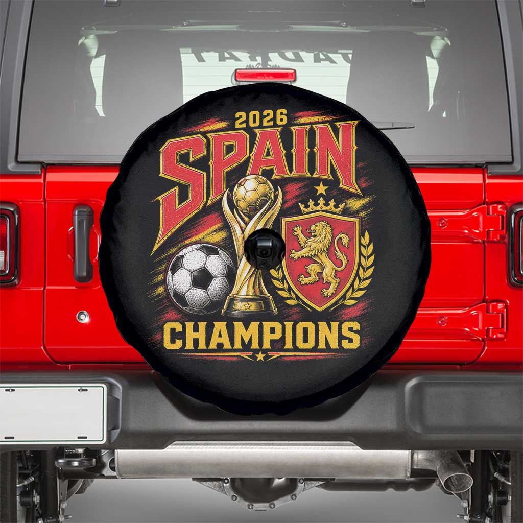 Spain Champions 2026 Spare Tire Cover Spanish Soccer Fan Graphic