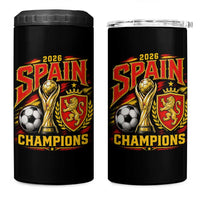 Spain Champions 2026 4 in 1 Can Cooler Tumbler Spanish Soccer Fan Graphic