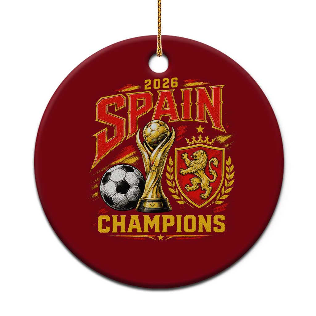 Spain Champions 2026 Ceramic Ornament Spanish Soccer Fan Graphic
