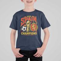 Spain Champions 2026 T Shirt For Kid Spanish Soccer Fan Graphic