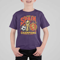 Spain Champions 2026 T Shirt For Kid Spanish Soccer Fan Graphic
