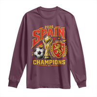 Spain Champions 2026 Long Sleeve Shirt Spanish Soccer Fan Graphic
