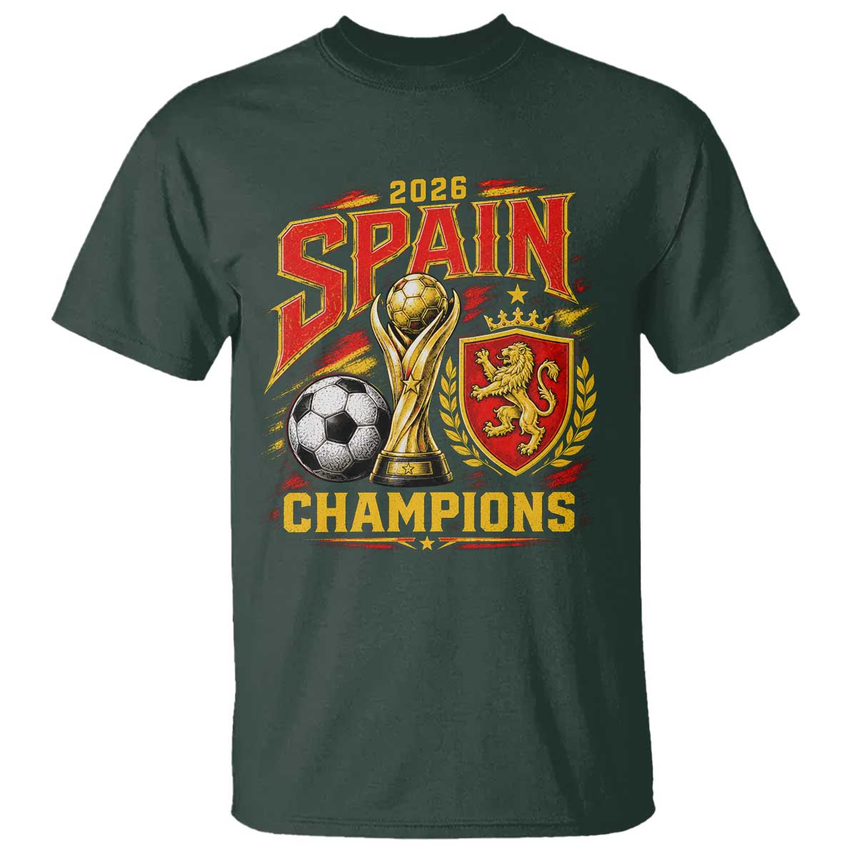 Spain Champions 2026 T Shirt Spanish Soccer Fan Graphic