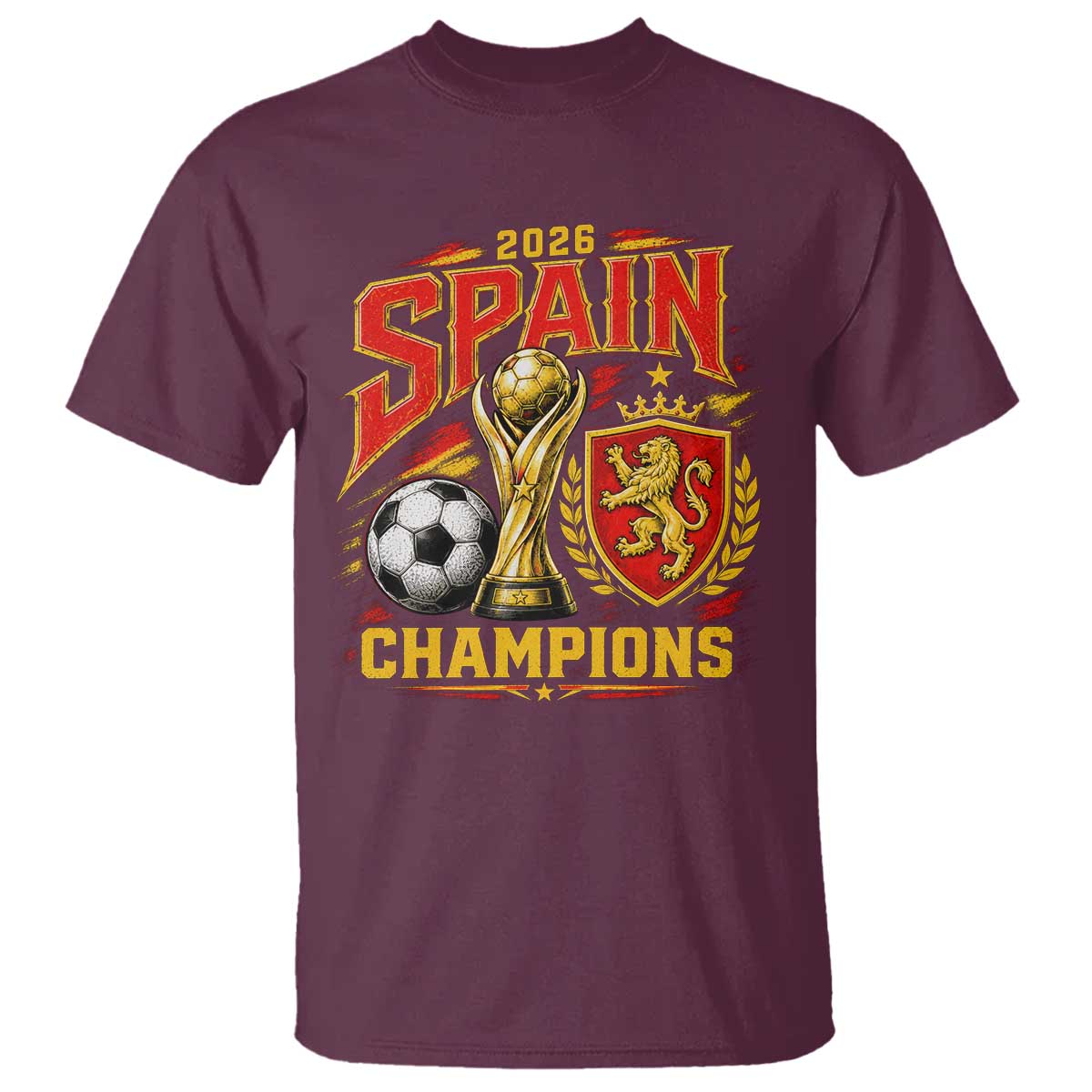 Spain Champions 2026 T Shirt Spanish Soccer Fan Graphic