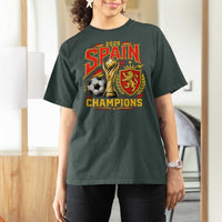Spain Champions 2026 T Shirt For Women Spanish Soccer Fan Graphic