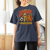 Spain Champions 2026 T Shirt For Women Spanish Soccer Fan Graphic