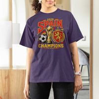 Spain Champions 2026 T Shirt For Women Spanish Soccer Fan Graphic