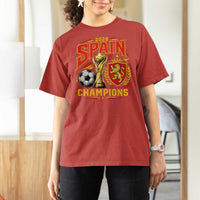 Spain Champions 2026 T Shirt For Women Spanish Soccer Fan Graphic