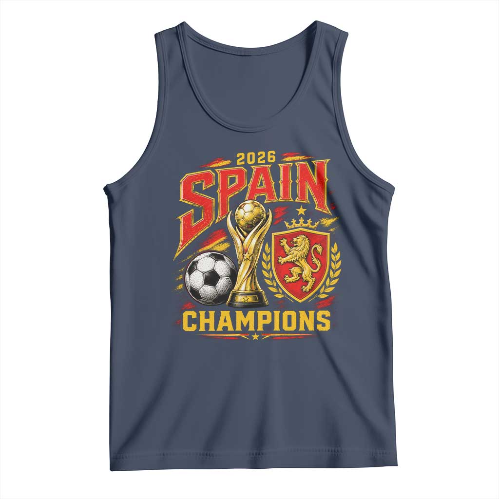 Spain Champions 2026 Tank Top Spanish Soccer Fan Graphic