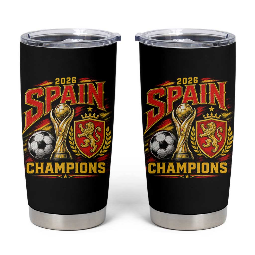 Spain Champions 2026 Tumbler Cup Spanish Soccer Fan Graphic