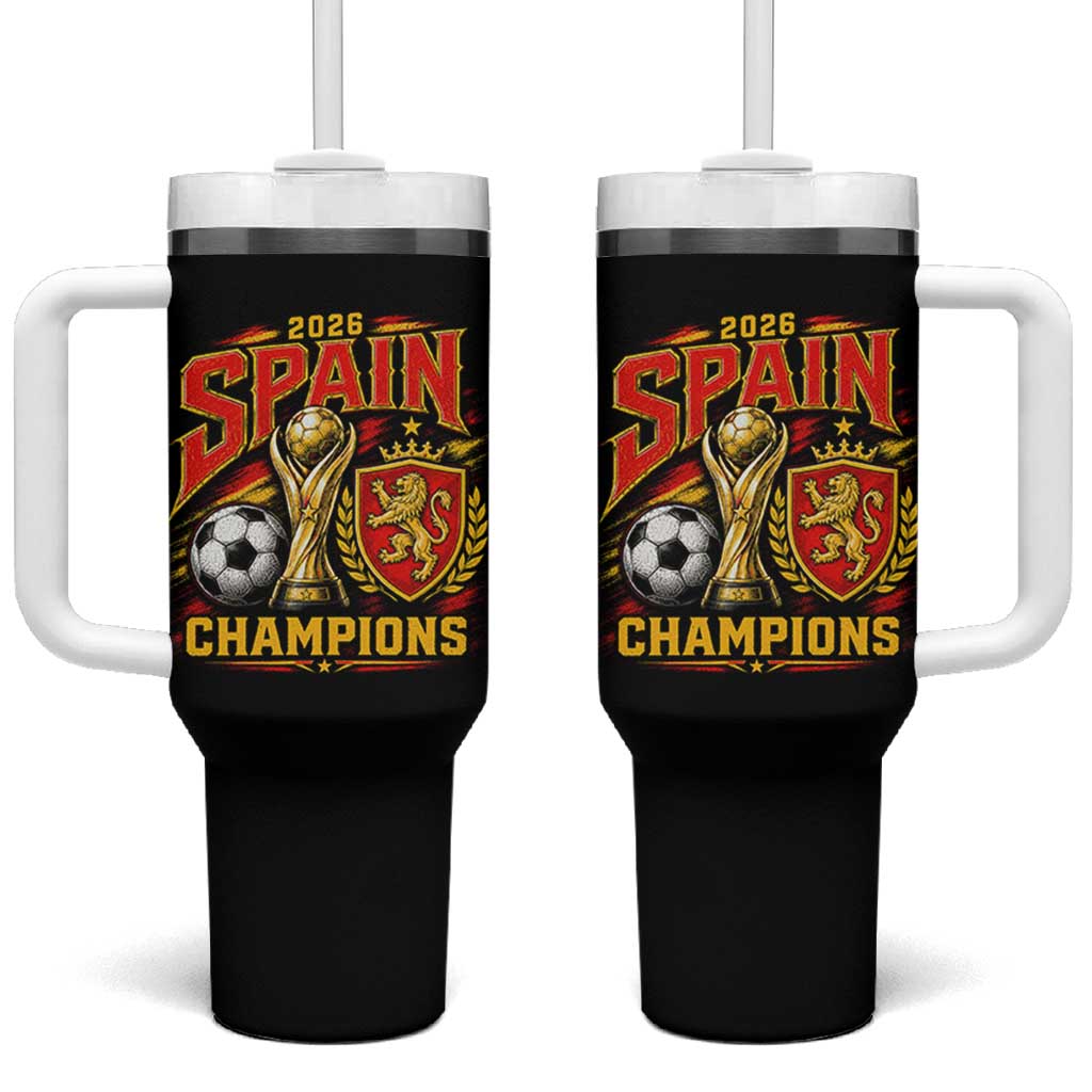Spain Champions 2026 Tumbler With Handle Spanish Soccer Fan Graphic