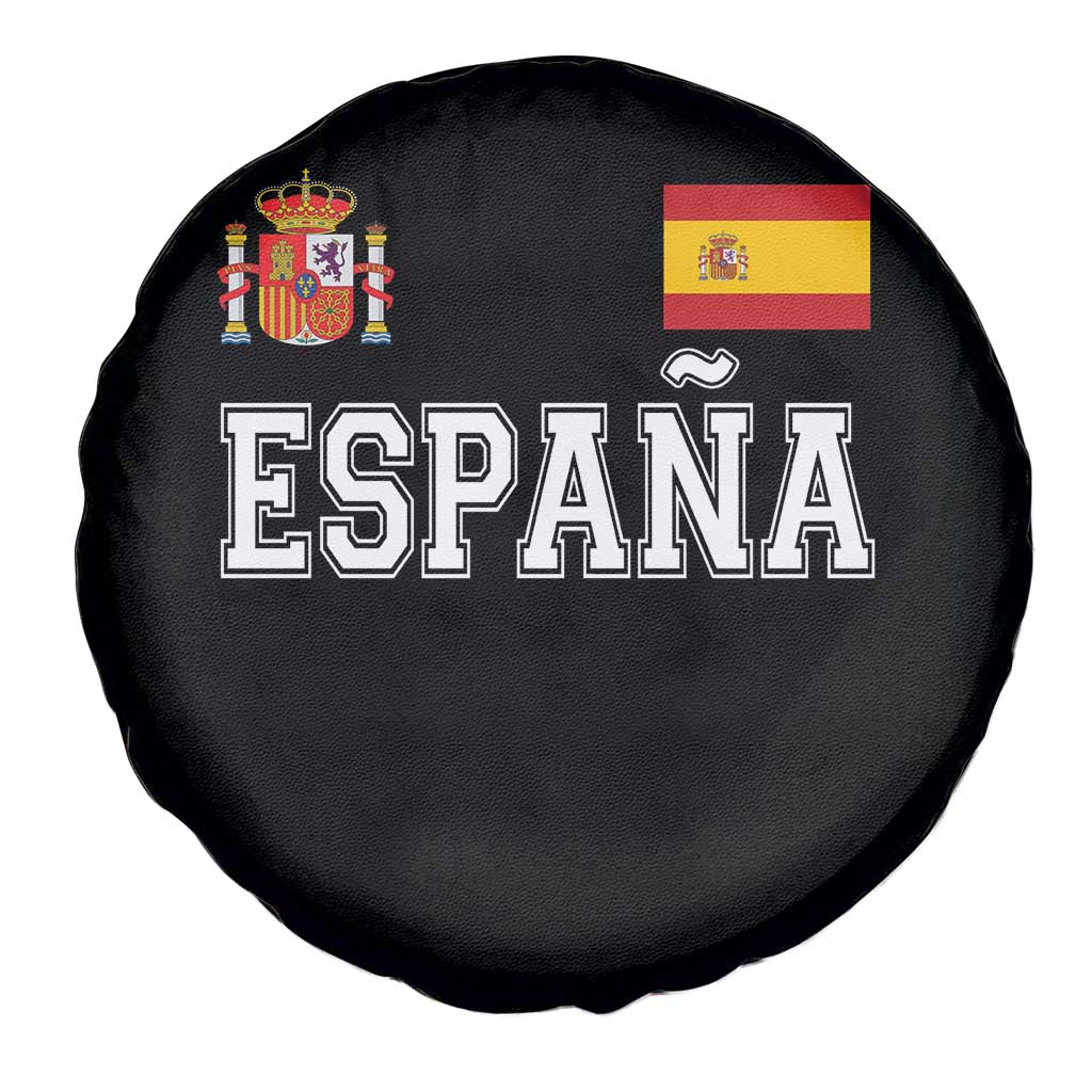 Spain Espana Spare Tire Cover Vintage Spanish Flag Royal Crest Graphic