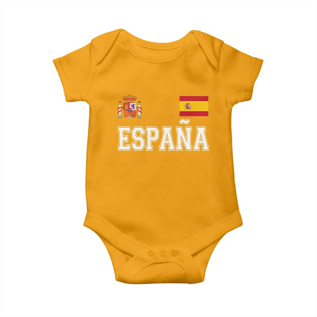 Spain Espana Baby Onesie Vintage Spanish Flag Royal Crest Graphic