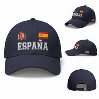 Spain Espana Baseball Cap Vintage Spanish Flag Royal Crest Graphic