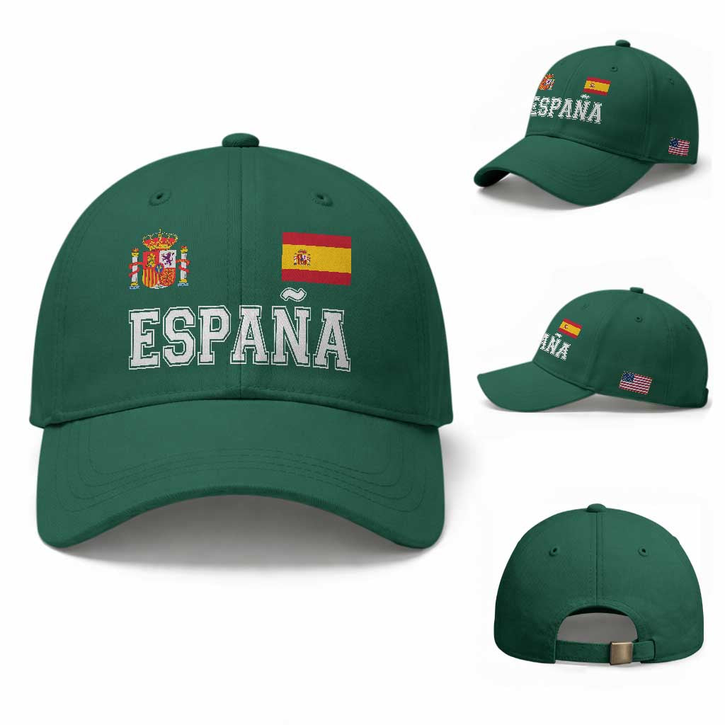 Spain Espana Baseball Cap Vintage Spanish Flag Royal Crest Graphic