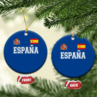 Spain Espana Ceramic Ornament Vintage Spanish Flag Royal Crest Graphic