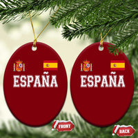 Spain Espana Ceramic Ornament Vintage Spanish Flag Royal Crest Graphic