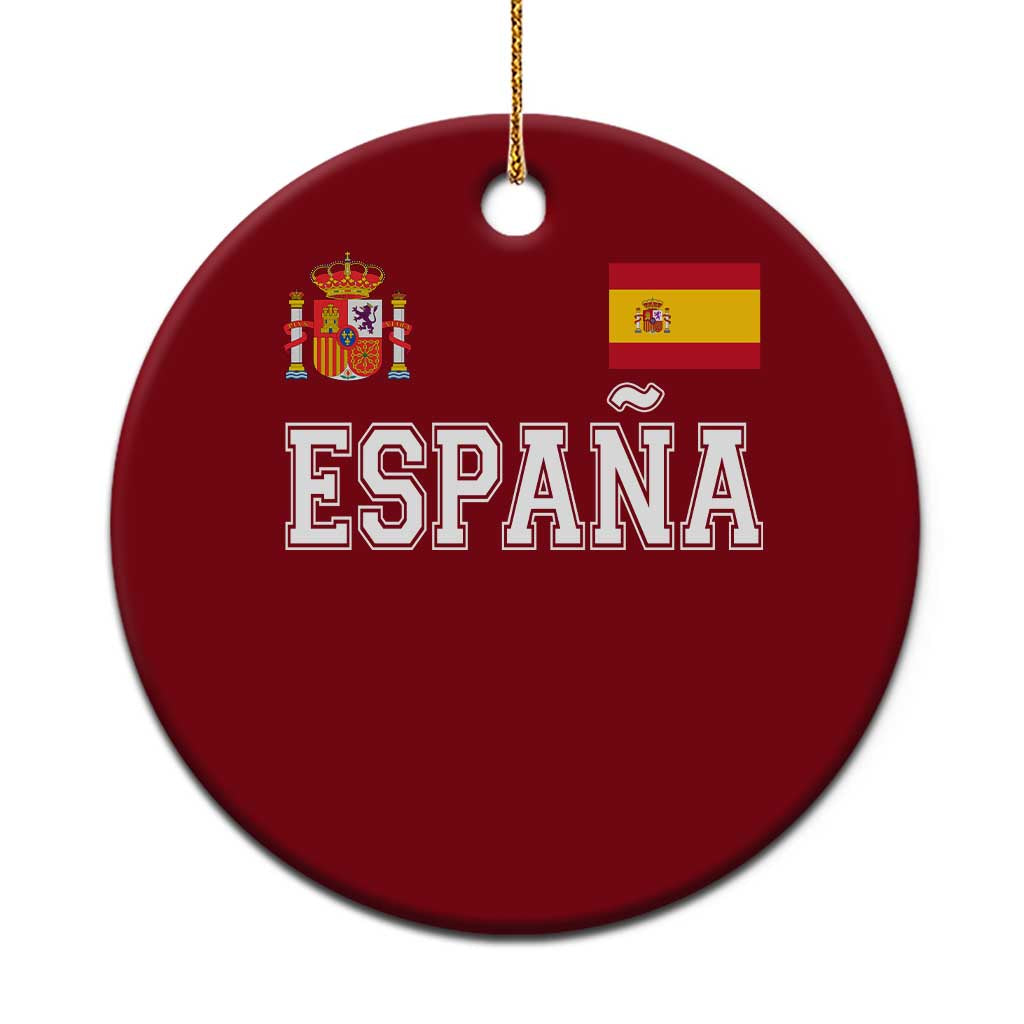 Spain Espana Ceramic Ornament Vintage Spanish Flag Royal Crest Graphic