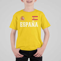 Spain Espana T Shirt For Kid Vintage Spanish Flag Royal Crest Graphic